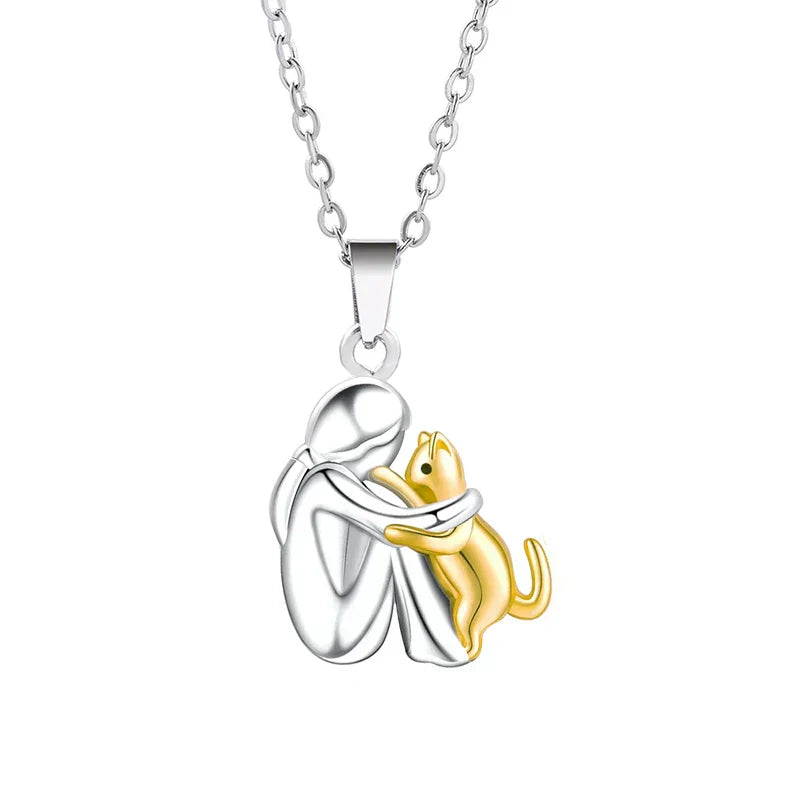 Collar de la suerte con motivo de gato